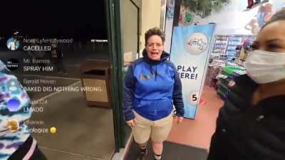 Racist live streamer blasts N-word in gas station and pepper sprays man... again.