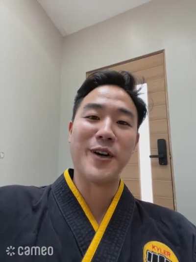 1st look of Kyler wearing the Cobra Kai gi!