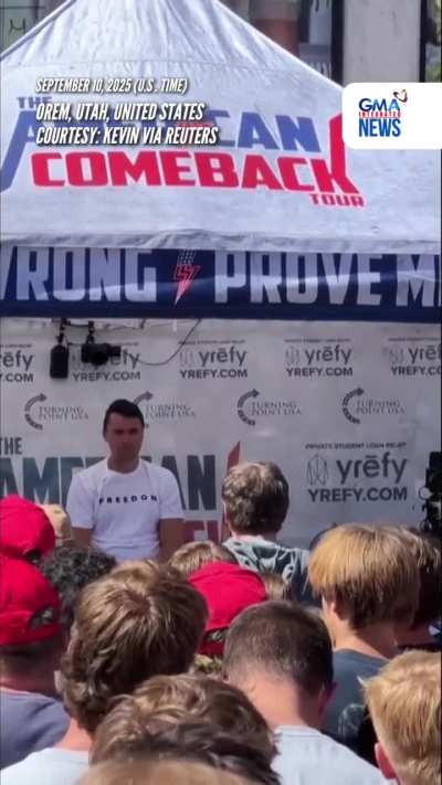 Video captures fatal shooting of Charlie Kirk at Utah campus | GMA Integrated News