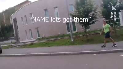 2 lady&rsquo;s flipping a guys car after he burnt the Quran