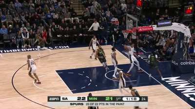 [Highlight] Naz Reid freezes Wembanyama with the hesi for the easy layup