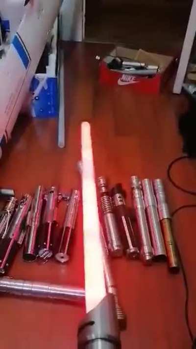 My friend makes these lightsabers and it's cool as hell!