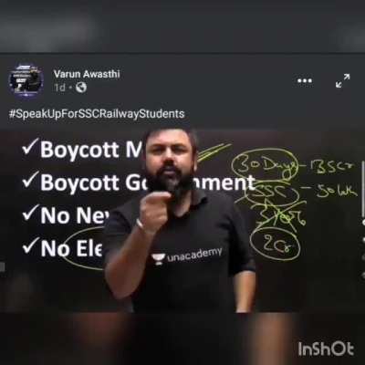 UNACADEMY tutor provoking students to pick up AK-47