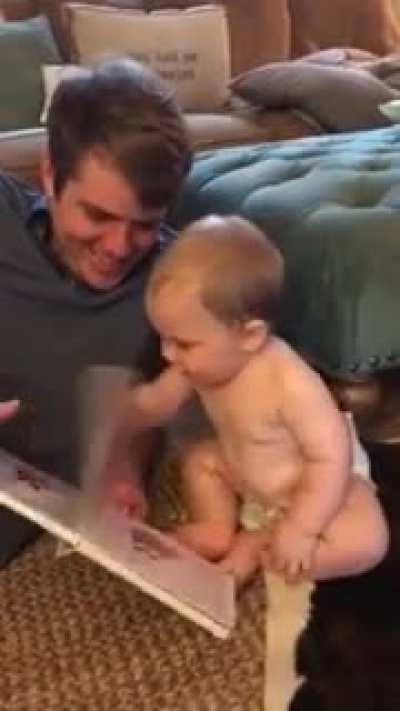 Baby Says "Mama" as First Word After Reading Book About Dad