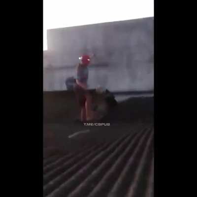 Getting the ball on a tin roof and than performing tricks on it