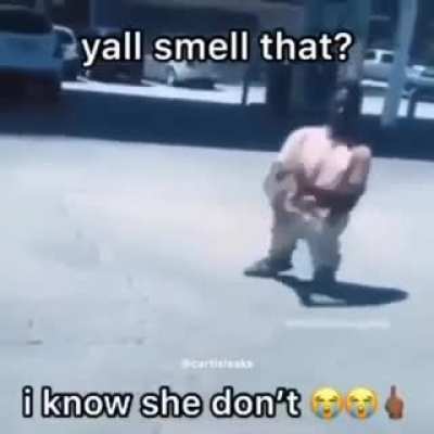 Her dad said "got your nose"