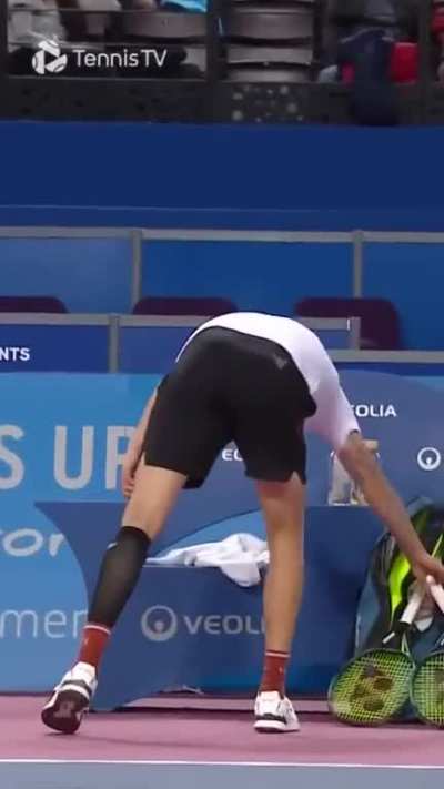 "The good news is he got plenty of other rackets"
