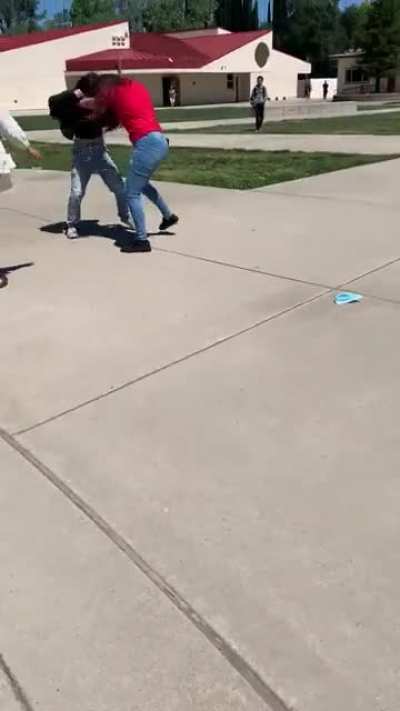 2 girls fighting at my school