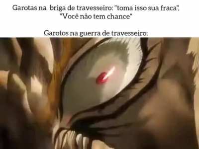As minhas guerras de travesseiros eram diferentes, a gente botava o travesseiro na cabe&ccedil;a e saia no soco.