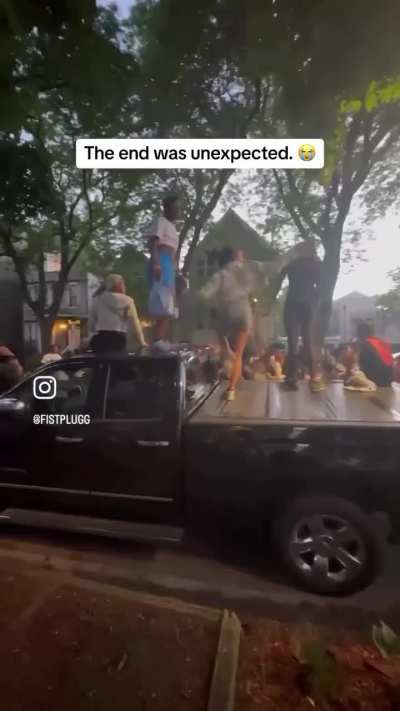 Jumping on to cars and twerking on them..