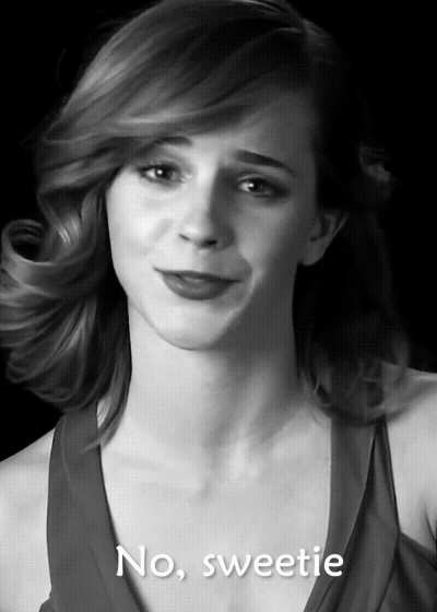 Emma Watson denies you at the last second
