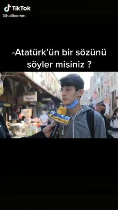 Atat&uuml;rk'&uuml;n en sevdiğim s&ouml;z&uuml;