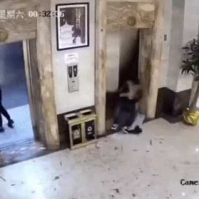 To get into an elevator