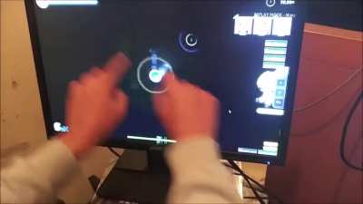 Playing on a monitor