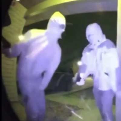 Guy shoots himself while trying to kick in a door