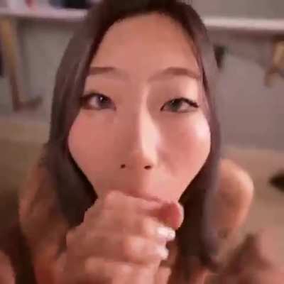 With eye contact
