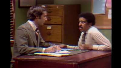 "Word Association" with Chevy Chase and Richard Pryor, 1975. Often considered to be one of the best and most famous SNL sketches of all time.