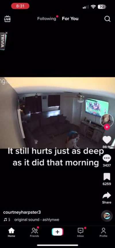 Girl loses brother, applies dramatic music to her reaction, posts to tiktok with little context