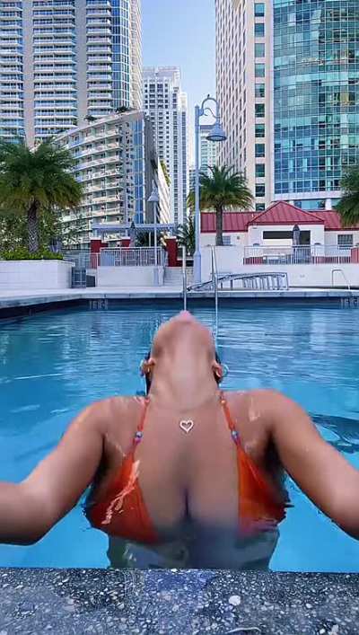 Taking a dip in the pool