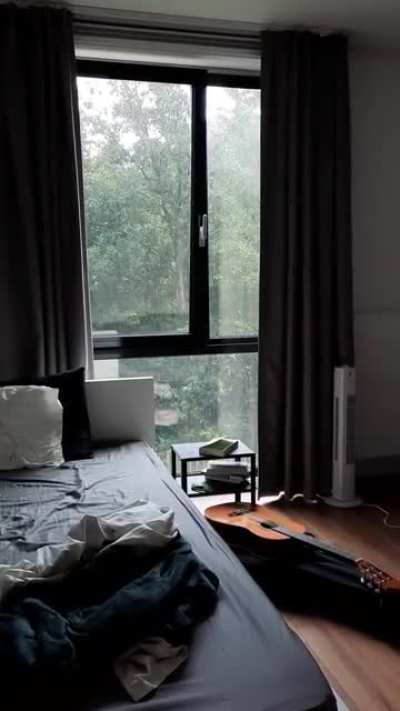 Peaceful in my flat with my tea, books and guitar