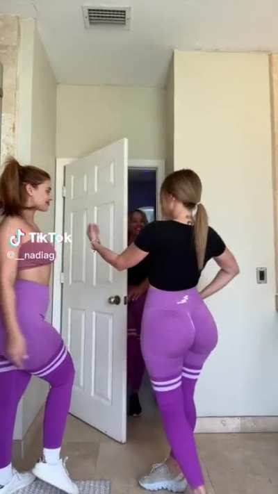 Two thick sisters show off the MILF responsible for their curvy genes