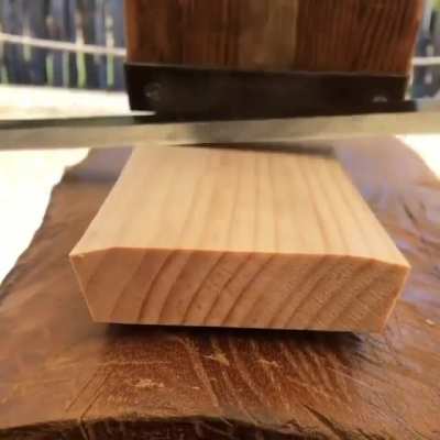 Sweet sounds of the drawknife used to shape backin...
