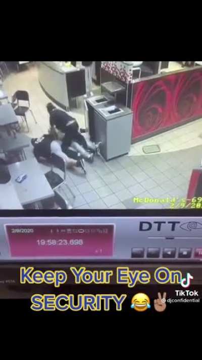 Security wasn&rsquo;t standing for whatever freak out was happening...