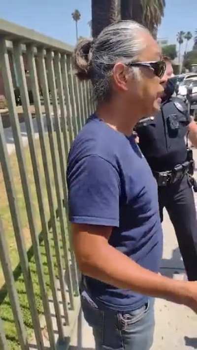 Antifa women kicks Asian man, lies and about it when police arrive to try in get him arrested