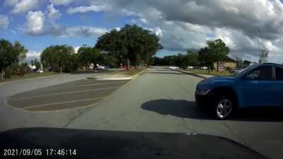 Pulled an illegal U-turn without even looking. Later tries to blame my wife for "not paying attention".