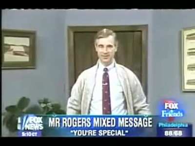 What kind of person sees Mr. Rogers as "an evil, evil man"?