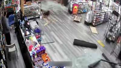 Lady Drives Through Entire Smoke Shop