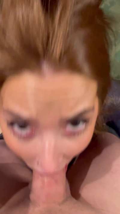 Using her mouth like a toy