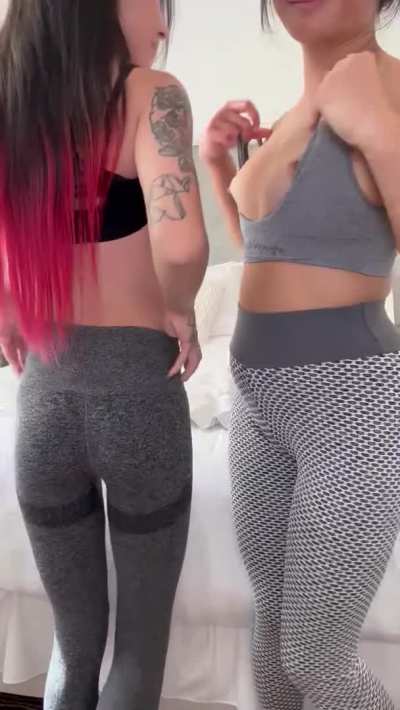 Just Two Chinese girls showing off what&rsquo;s under our gym wear 🇨🇳(OC)