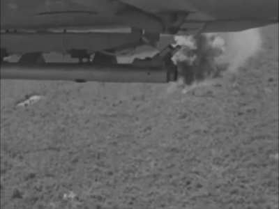 Forward Air Controller in a Cessna O-1 Bird Dog marking targets with White Phosphorous rockets for F-100 Super Sabres over South Vietnam in 1965
