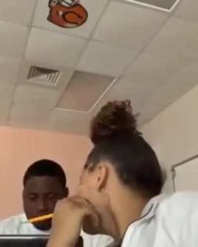 The PE teacher is the substitute for a day