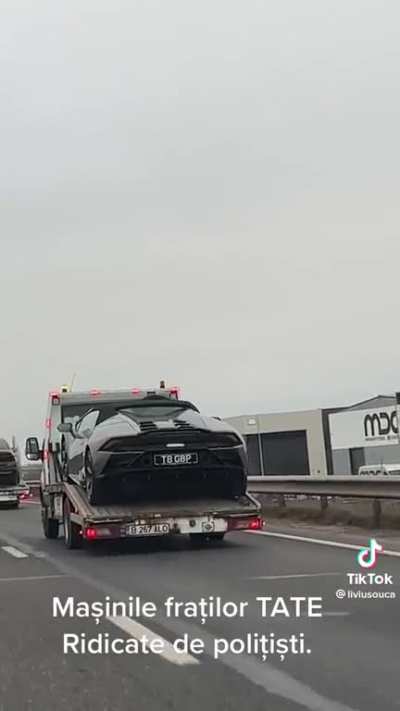 Authorities remove Andrew Tates &ldquo;supercars.&rdquo; FYI his Buggati was not in the country.
