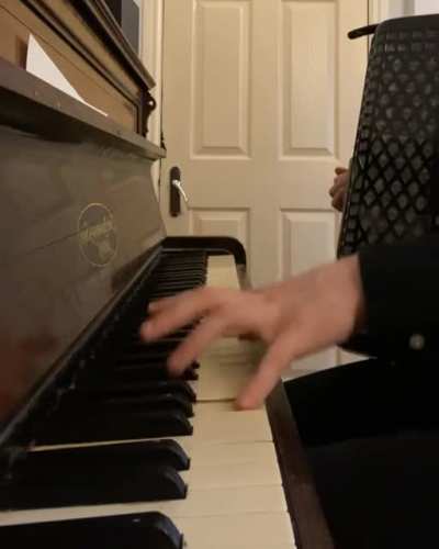 Piano and accordion. No I will not tune my piano before anyone comments it. @jonathanblackmore_ on Instagram