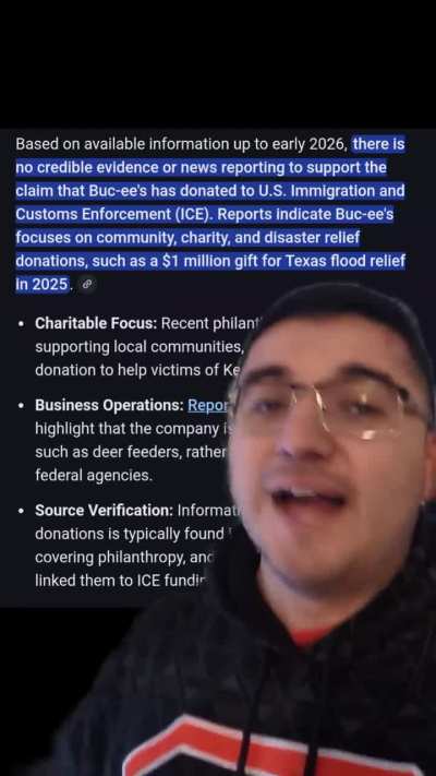Misinformation about Buce a donations