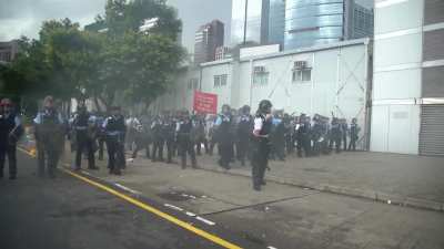 Hong Kong 1 th July Morning, a clash between the police and the people around Legislative Council Complex part b
