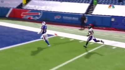 [Highlight] Today marks 101 days until the 2021 NFL Season Starts! Let&rsquo;s remember Taron Johnson&rsquo;s game breaking 101 yard pick six against the Ravens last year in the AFC Divisional Round. Bills win, 17-3.