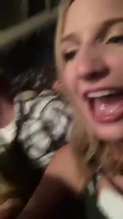 Stranger Man at Concert Kisses Gurl On Face