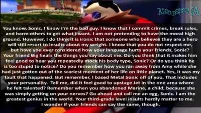 You know what, Sonic? Let's be real for a second.