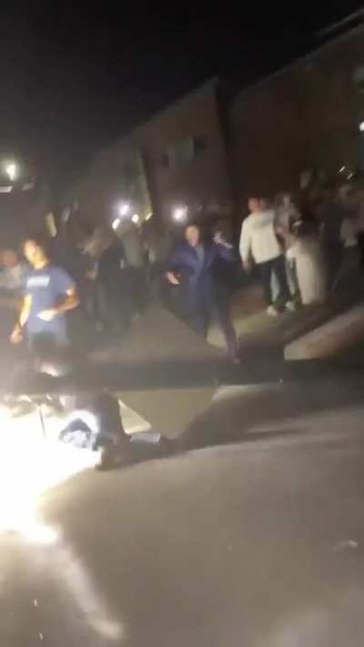 Kid gets hit by a falling light post at the UConn campus