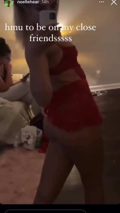 Sexiest vids she&rsquo;s posted ass hanging out of tiny skirt and boobs are being squeezed into the bra