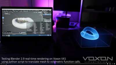 Realtime Rendering on Voxon's Holographic Device!