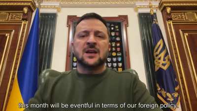 "The terrorist must pay the most for the damage caused by terror, and Russia will pay." - President Zelenskyy's address, 8th January 2024