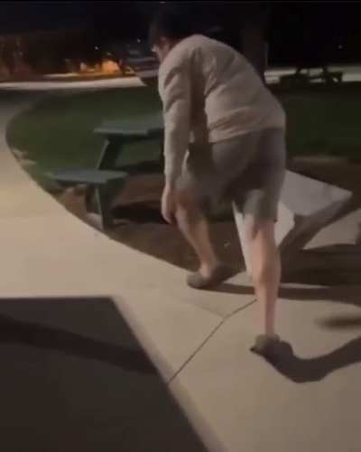 WCGW knocking over a sign