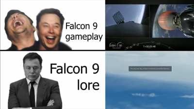 Falcon 9 gameplay vs Falcon 9 lore