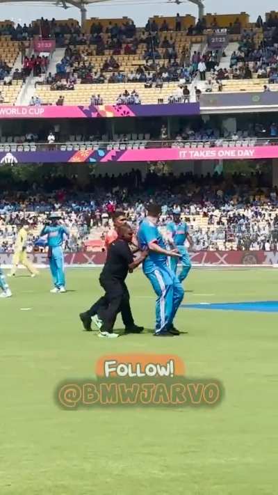 Jarvo's entry into the ground in a India vs Australia World Cup match.