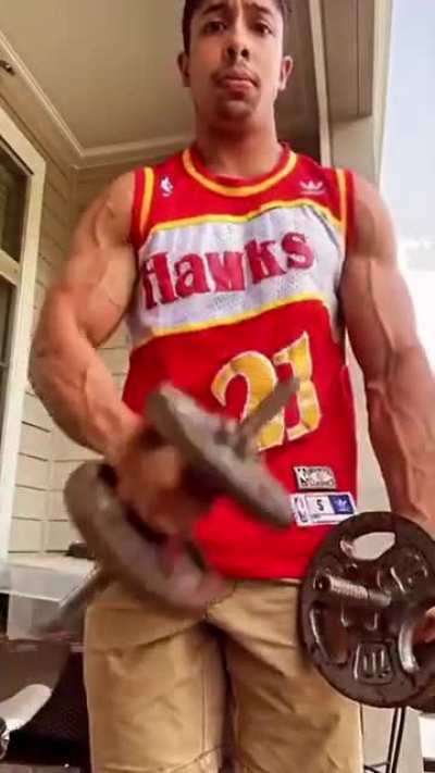 Why he only trains his arms
